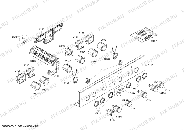 Схема №3 HL653240F с изображением Стеклокерамика для духового шкафа Siemens 00476447