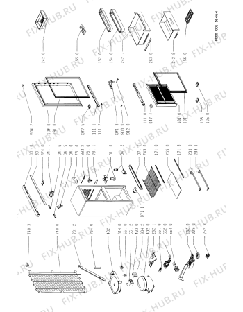 Схема №1 FC 4240 с изображением Элемент корпуса для холодильника Whirlpool 481945299649
