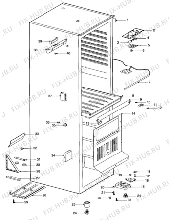Взрыв-схема стиральной машины Zanussi ZFC56/37FF - Схема узла Cabinet + furniture (extra)