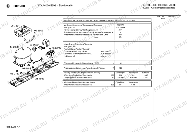 Схема №1 KGU40160IE с изображением Втулка для холодильной камеры Bosch 00176498