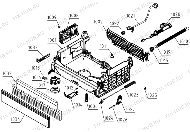 Схема №1 D3256V (729157, DW30.1) с изображением Обшивка для электропосудомоечной машины Gorenje 553312