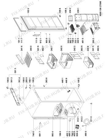 Схема №1 BAK 195 SA++ NF с изображением Дверка для холодильника Whirlpool 481010595358