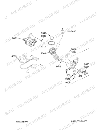 Схема №3 MHWZ600TW02 с изображением Опора для стиралки Whirlpool 480110100753