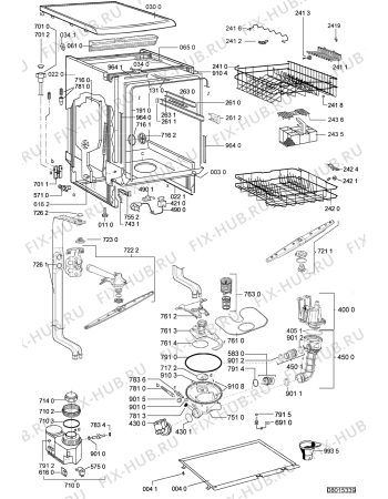 Схема №1 ADP 4695/8 SI с изображением Микромодуль для посудомоечной машины Whirlpool 481221838442