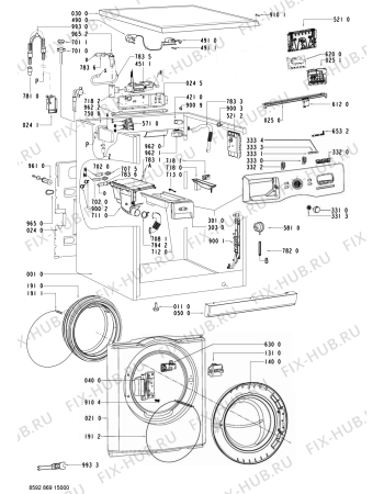 Схема №1 ASTEAM9559W3 (F091487) с изображением Инструкция по обслуживанию для стиральной машины Indesit C00369310