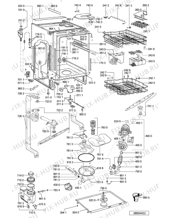 Схема №2 WP 65 NB с изображением Блок управления для посудомоечной машины Whirlpool 481221479804