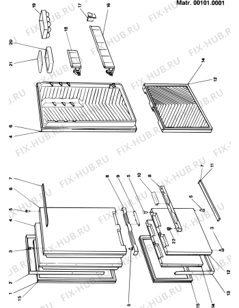 Взрыв-схема холодильника Whirlpool R5326FAR (F001910) - Схема узла