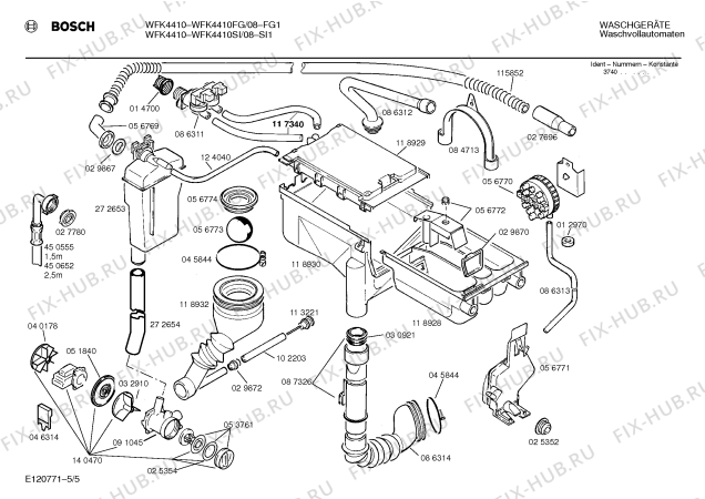 Схема №3 WFK4410FG WFK4410 с изображением Панель управления для стиралки Bosch 00277743