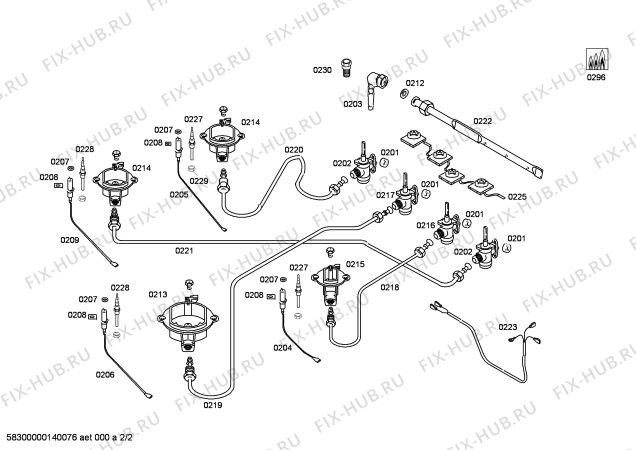 Схема №2 T20S31N0 с изображением Столешница для электропечи Bosch 00248238