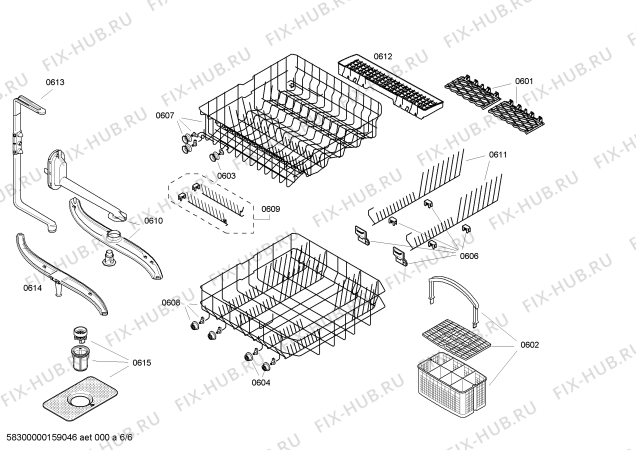 Схема №4 CG647J5 с изображением Модуль управления для посудомойки Bosch 00656597