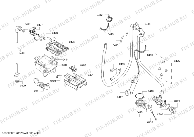 Схема №1 WIS24467EE Serie | 6 Sensitive с изображением Ручка для стиральной машины Bosch 00759572