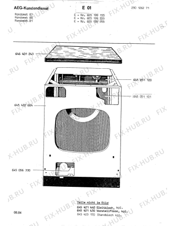 Взрыв-схема посудомоечной машины Rondo (N Rn) RONDOMAT 82 - Схема узла Section1