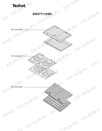 Схема №2 SW377112/9R с изображением Всякое для вафельницы (бутербродницы) Tefal TS-01036401