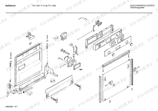 Схема №3 SMIDDB5FF VG 7641 F11 с изображением Панель для посудомойки Bosch 00273017