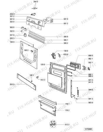 Схема №2 GCI 4755/2 W-SW с изображением Мини-ручка для посудомойки Whirlpool 481990501033