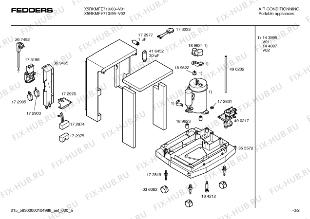 Схема №2 X5RKMFE710 Fedders с изображением Инструкция по эксплуатации для климатотехники Bosch 00592719