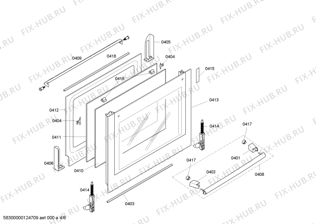 Схема №3 HBN630250 с изображением Ручка двери для электропечи Bosch 00663116