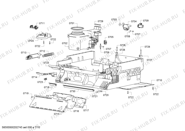 Схема №5 SM55E533CH с изображением Разбрызгиватель для посудомойки Siemens 10004660