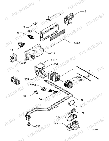 Взрыв-схема посудомоечной машины Zanussi ZW900E - Схема узла Electrical equipment