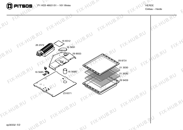 Схема №1 P1HEB48022 с изображением Ручка управления духовкой для плиты (духовки) Bosch 00418240
