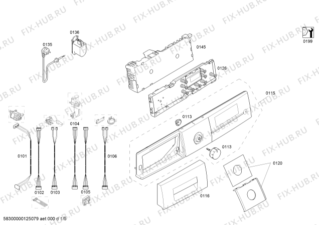 Схема №1 WM14S7P0 S14.7P с изображением Силовой модуль для стиралки Siemens 00664785