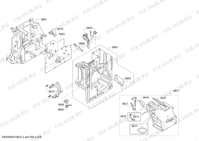 Схема №3 TE503N01DE EQ.5 macchiato с изображением Крышка для электрокофеварки Siemens 00744219