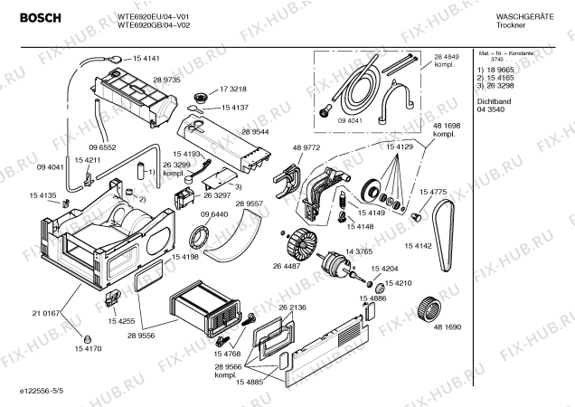 Схема №4 WTE6920GB с изображением Ручка выбора программ для электросушки Bosch 00175747