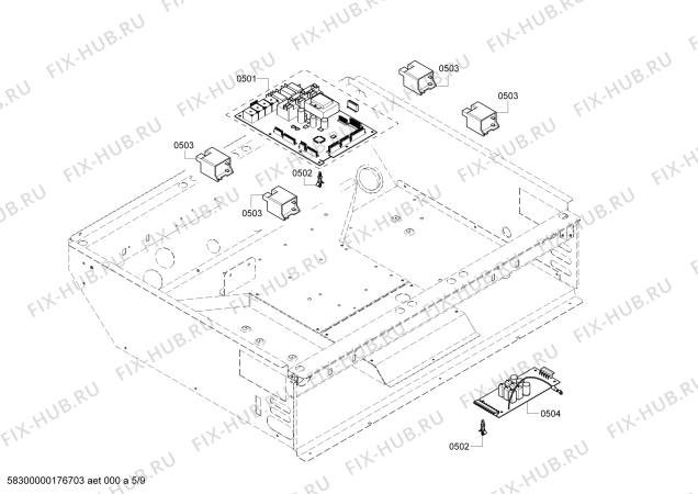 Схема №3 PRL304GH с изображением Кабель для электропечи Bosch 00754963