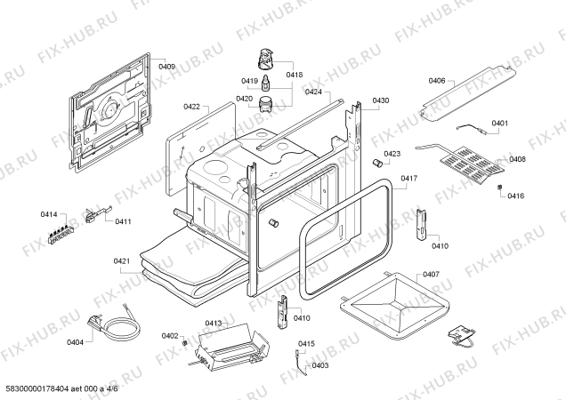 Взрыв-схема плиты (духовки) Bosch HGG223122Z - Схема узла 04