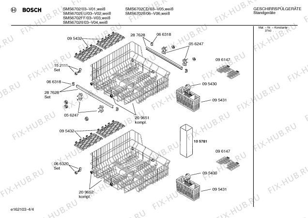 Схема №3 SMS6702EU с изображением Панель для посудомойки Bosch 00287515