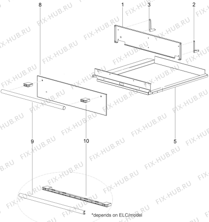 Взрыв-схема микроволновой печи Aeg KD91403E - Схема узла Section 4