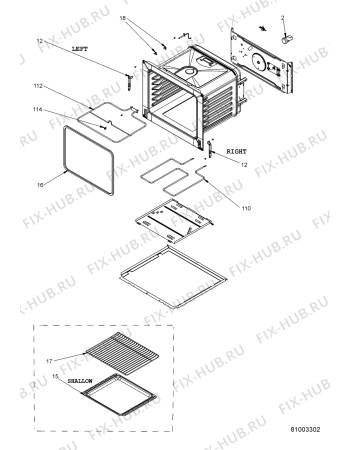 Схема №1 ACM 926/1 IX с изображением Пружина для плиты (духовки) Whirlpool 482000017596
