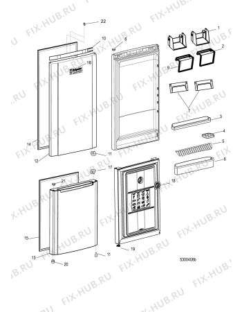 Взрыв-схема холодильника Hotpoint-Ariston HS4200X (F105693) - Схема узла