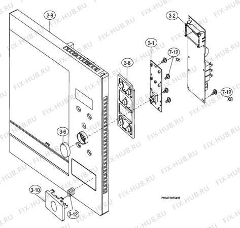 Взрыв-схема микроволновой печи Aeg Electrolux MCD2662E-M - Схема узла Section 2