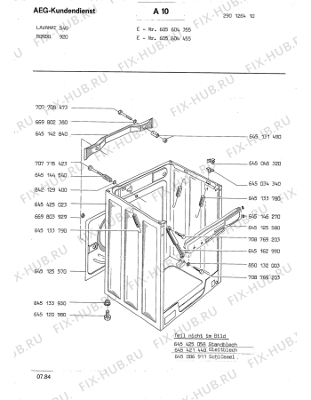 Взрыв-схема стиральной машины Aeg LAV540 - Схема узла Section3