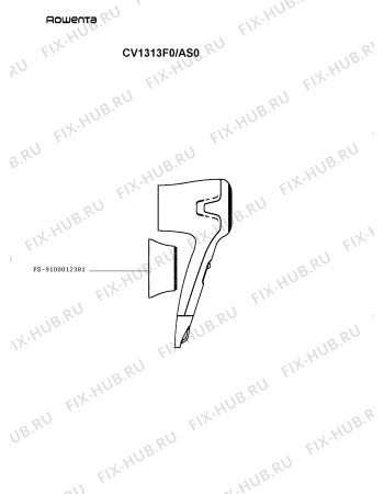 Схема №1 CV1311C0/AS0 с изображением Насадка для электрофена Rowenta FS-9100012381