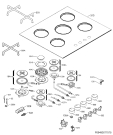 Схема №1 HG755421UM с изображением Керамическая поверхность для плиты (духовки) Aeg 8081341052