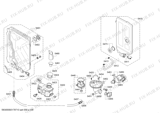 Схема №2 SMS58N68IL, ActiveWater 6l Made in Germany с изображением Передняя панель для посудомоечной машины Bosch 00745374