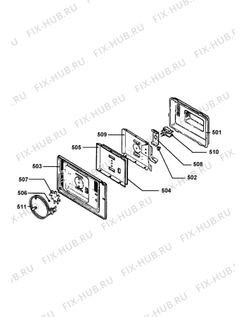 Взрыв-схема микроволновой печи Electrolux EMC3280-X - Схема узла Hot air equipment