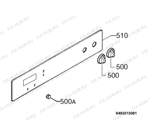 Взрыв-схема плиты (духовки) Blanco BOSE160B - Схема узла Command panel 037