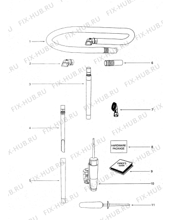 Взрыв-схема пылесоса Electrolux Z5749 - Схема узла Accessories