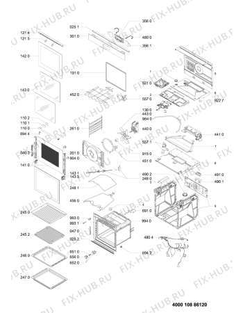 Схема №1 SI6874SPIX (F096793) с изображением Микромодуль для электропечи Indesit C00398379