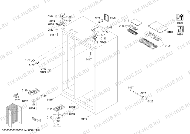 Схема №2 3FAL4656 с изображением Дверь для холодильной камеры Bosch 00710593