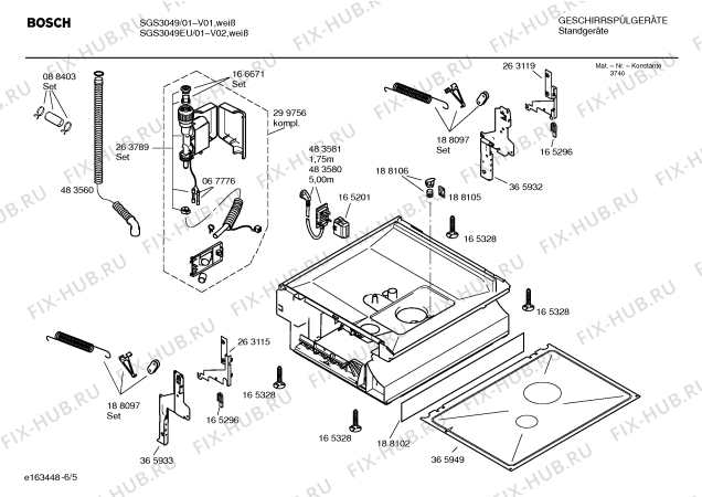 Схема №3 SGS3049 с изображением Инструкция по эксплуатации для посудомоечной машины Bosch 00580956