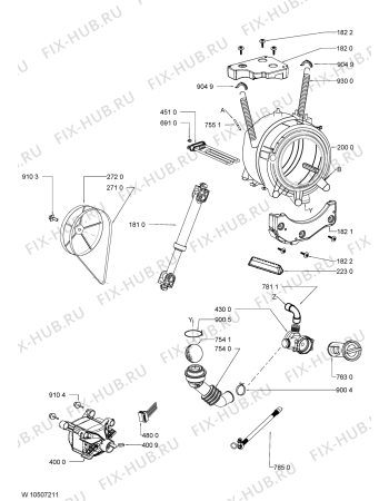 Схема №1 MWA09148WH1 (F091314) с изображением Инструкция по обслуживанию для стиралки Indesit C00352820
