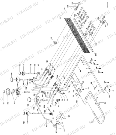 Взрыв-схема плиты (духовки) Zanussi ZX9650 - Схема узла Section 4