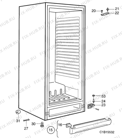 Взрыв-схема холодильника Arthurmartinelux AR8393C - Схема узла Tub