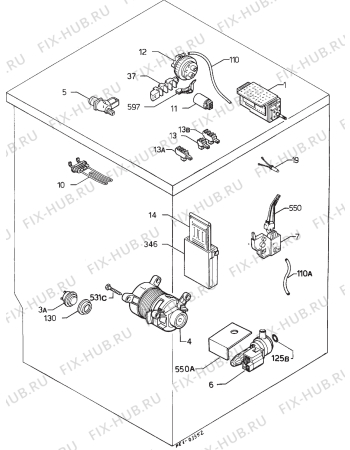 Взрыв-схема стиральной машины Moffat WF40B - Схема узла Electrical equipment 268
