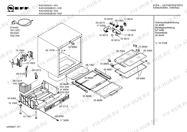 Схема №3 K4336X1FF KU13CSC с изображением Поднос для холодильной камеры Bosch 00359140