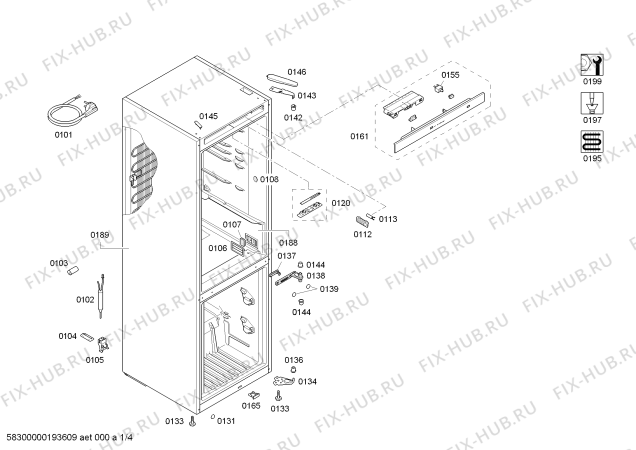 Схема №2 3KF6601W с изображением Дверь для холодильника Bosch 00712906